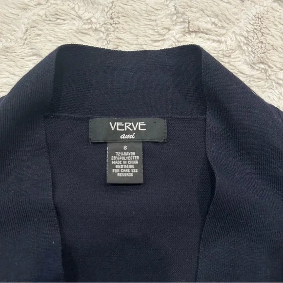 Verve Ami - 1/2 Sleeve Open Cardigan Button Detail Small - Picture 2 of 7